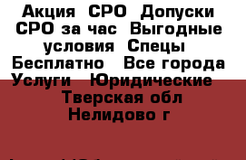 Акция! СРО! Допуски СРО за1час! Выгодные условия! Спецы! Бесплатно - Все города Услуги » Юридические   . Тверская обл.,Нелидово г.